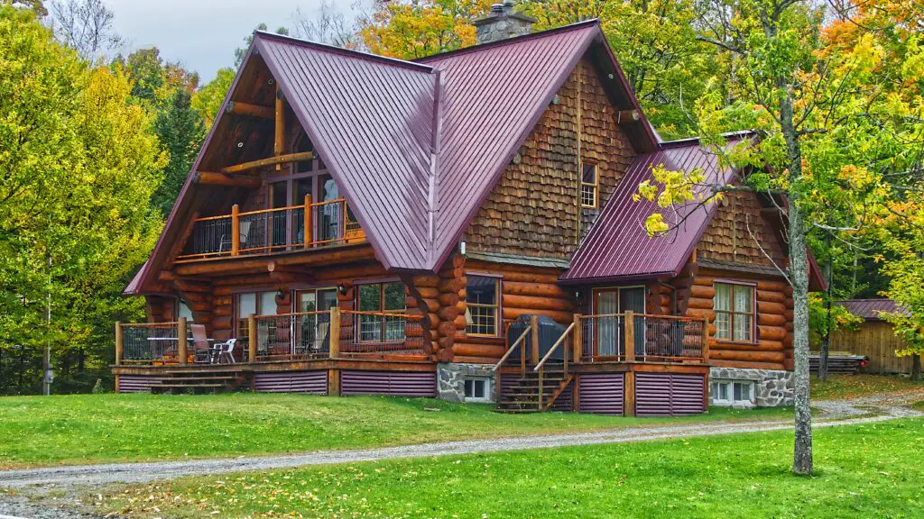 large log cabin