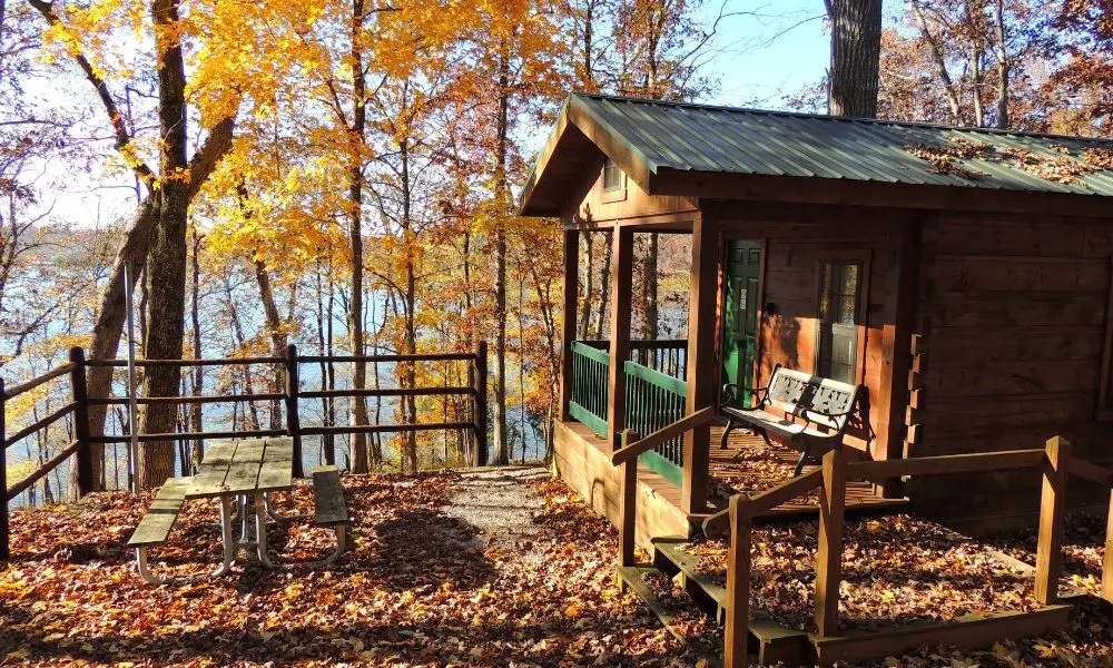 cool lakeside cabin