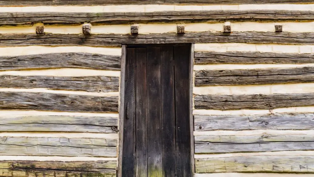 exterior log cabin door