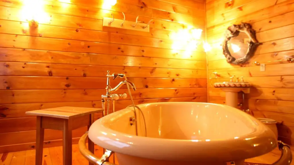 log cabin bathroom styles